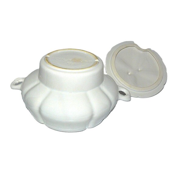 Vintage California Pottery Soup Tureen & 4 Shell Dishes Set White - Picture 7 of 9